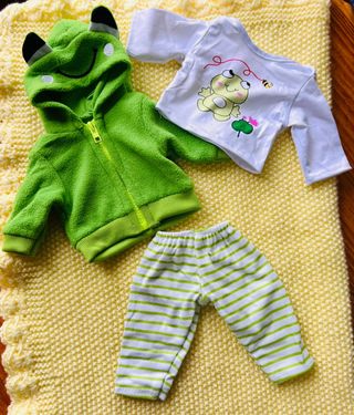 Ropa muñeca conjunto rana