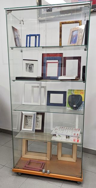 Vitrina expositora cristal 5 estantes