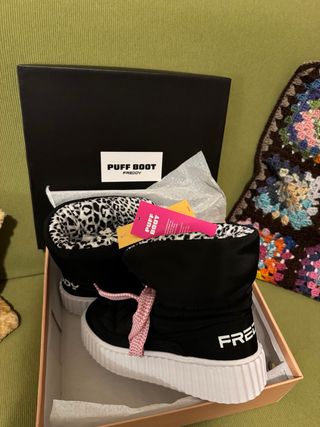 Freddy Puff Boot Donna Nero/Rosa