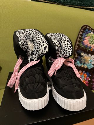 Freddy Puff Boot Donna Nero/Rosa