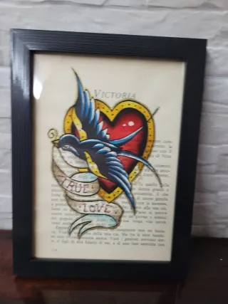 Quadro True Love Tattoo Vintage