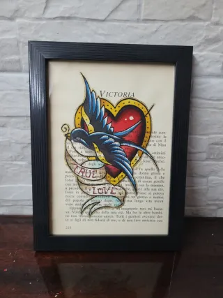 Quadro True Love Tattoo Vintage