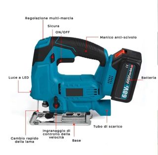 Seghetto alternativo 68V 2 batterie