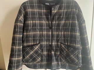 Chaqueta Zara cuadros acolchada talla XS