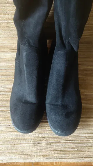 Botas altas cuña negras