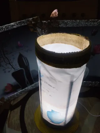 Composición Lámpara + cuadros Decorativos relajant