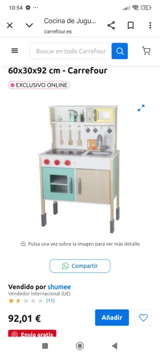 Cocina de juguete moderna
