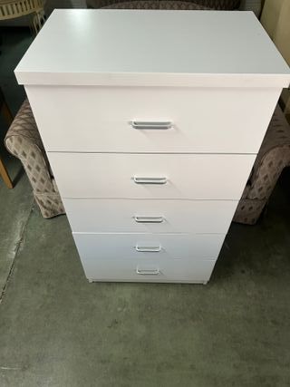 Sinfonier Blanco 5 Cajones Nuevo Melamina