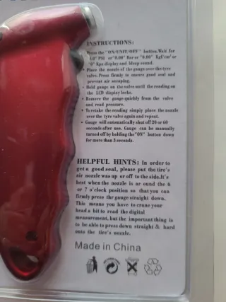 Medidor Presión Neumáticos Digital