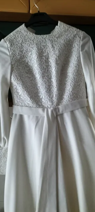Vestido de boda blanco roto, años 60