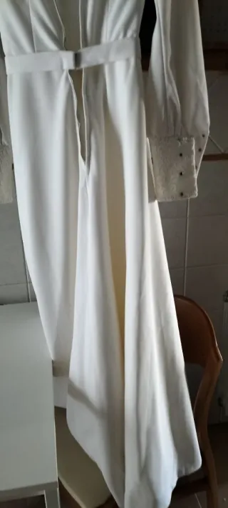 Vestido de boda blanco roto, años 60