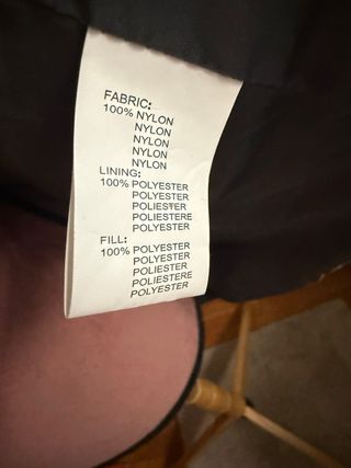 Chaqueta plateada acolchada talla XL