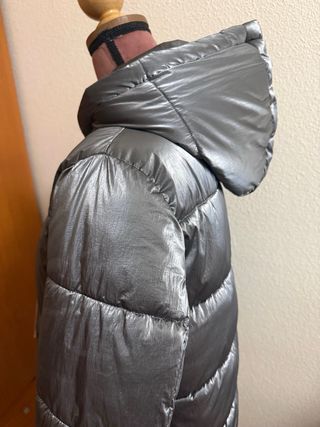 Chaqueta plateada acolchada talla XL