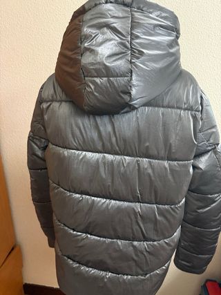 Chaqueta plateada acolchada talla XL