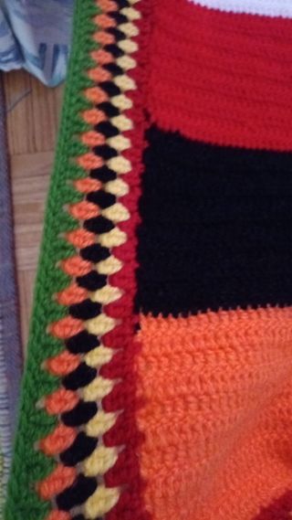 Colcha de lana multicolor