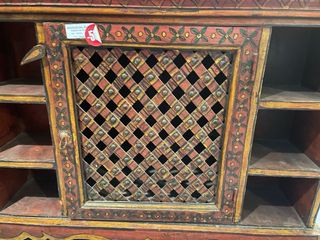 Mueble Hindú Antiguo Pintado a Mano