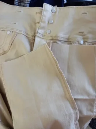 Pantalón Colombiano Beige Nuevo Sin Etiquetas
