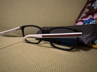 Occhiali da vista Gucci neri e bianchi