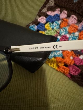 Occhiali da vista Gucci neri e bianchi