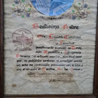 Cuadro Bendición Papa Pío XII