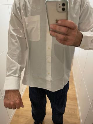 Camisa Caballero Manga Larga Dustin Blanca