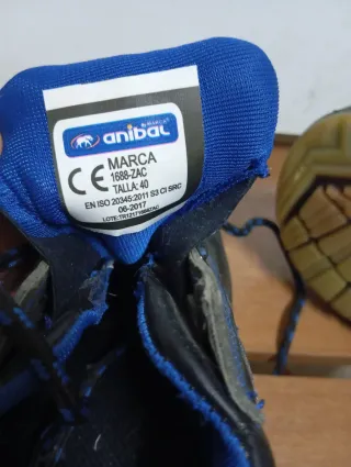 Zapatos de seguridad Anibal negros y azules