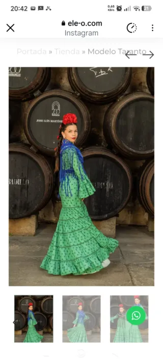 Traje de flamenca verde