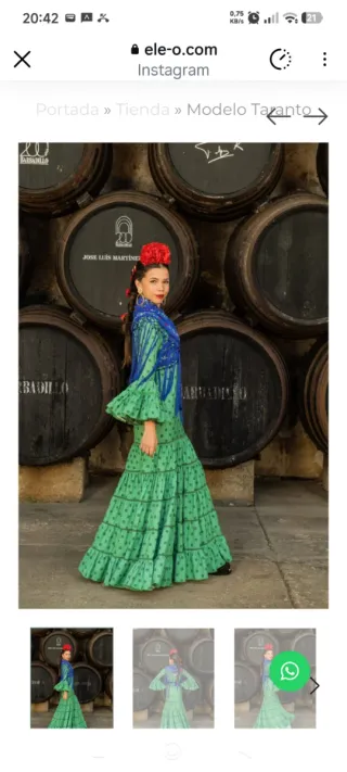 Traje de flamenca verde