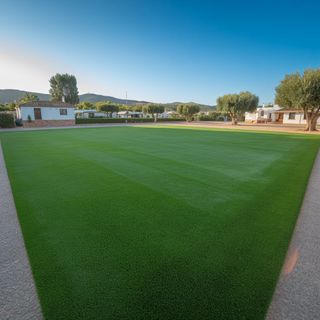 Césped artificial reutilizado