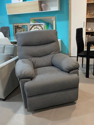 SOFA INDIVIDUAL RELX GRIS ANTIMANCHAS NUEVO