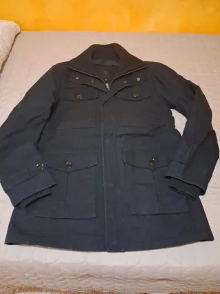 Chaquetón negro hombre