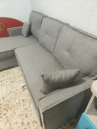 Sofá Cama Chaiselongue Gris