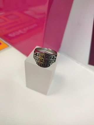 Anillo acero plateado harley davidson T25