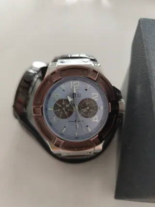 Reloj Guess Hombre Cronógrafo Azul/Plata