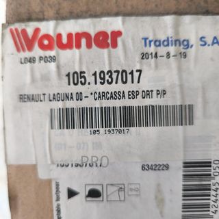 CARCASA RETROVISOR DERECHO RENAULT LAGUNA NUEVO 1051937017