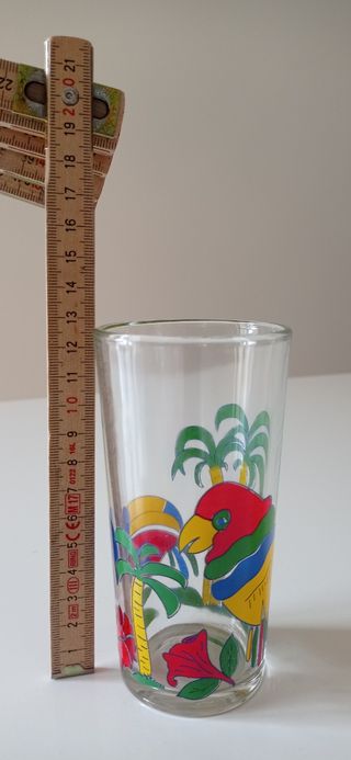 Set 6 Bicchieri in vetro vintage anni'80