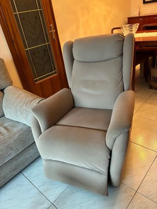 Sillón relax reclinable eléctrico beige