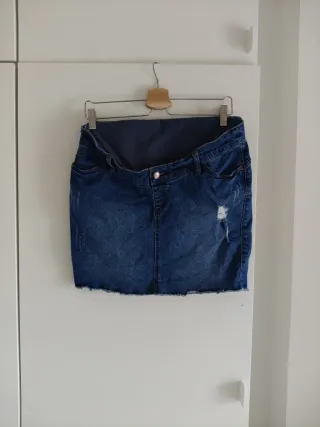 Falda vaquera premamá elástica