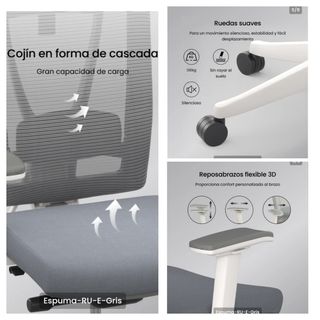 Silla de oficina ergonómica Flexispot gris BS14G-E