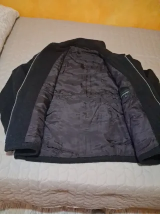 Cazadora de paño gris hombre