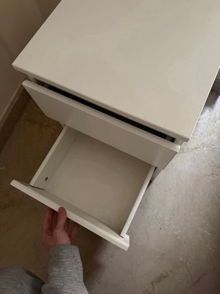 Mesita Noche Ikea KULLEN 2 Cajones Blanca