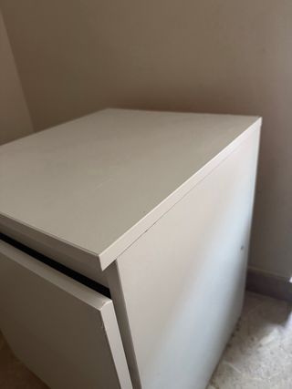 Mesita Noche Ikea KULLEN 2 Cajones Blanca