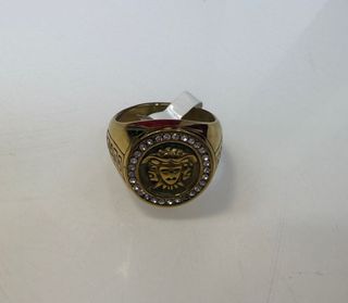 Anillo acero hombre versace con circonitas t 30