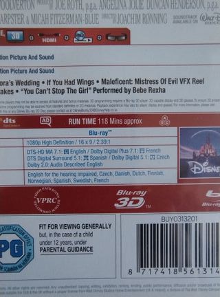 Maléfica Maestra del Mal Blu-ray