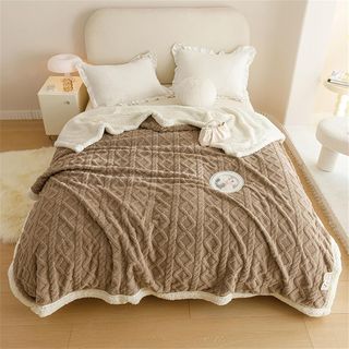 Manta Sherpa Grande Marron Ultrasuave