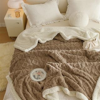 Manta Sherpa Grande Marron Ultrasuave