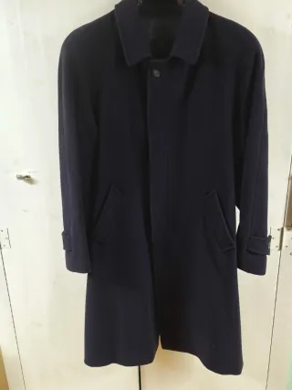 cappotto lana e cashmere blu navy vintage anni 90