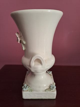 Jarrón porcelana vintage flores
