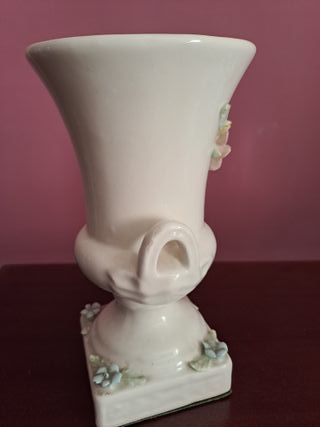 Jarrón porcelana vintage flores