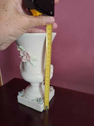 Jarrón porcelana vintage flores